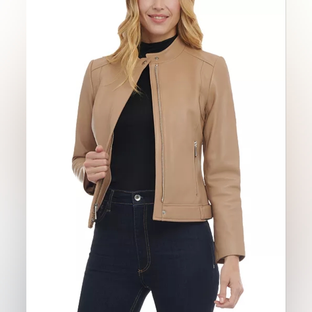 $500 NWT Michael l Kors Leather Jacket‎ SZ PXL